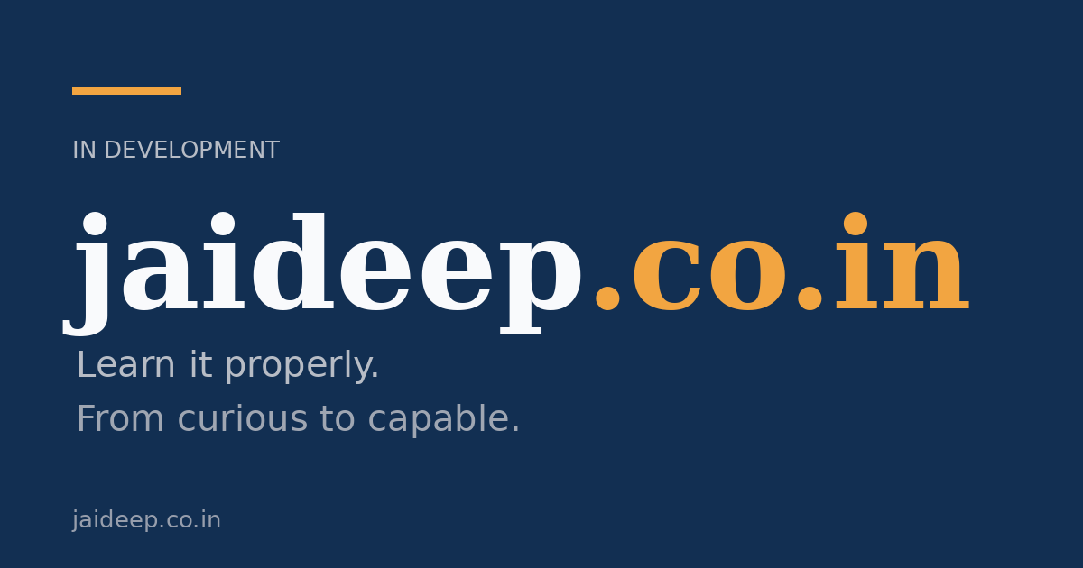 Link preview image for jaideep.co.in